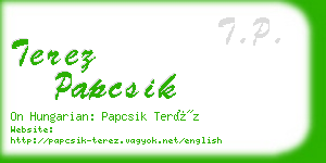 terez papcsik business card